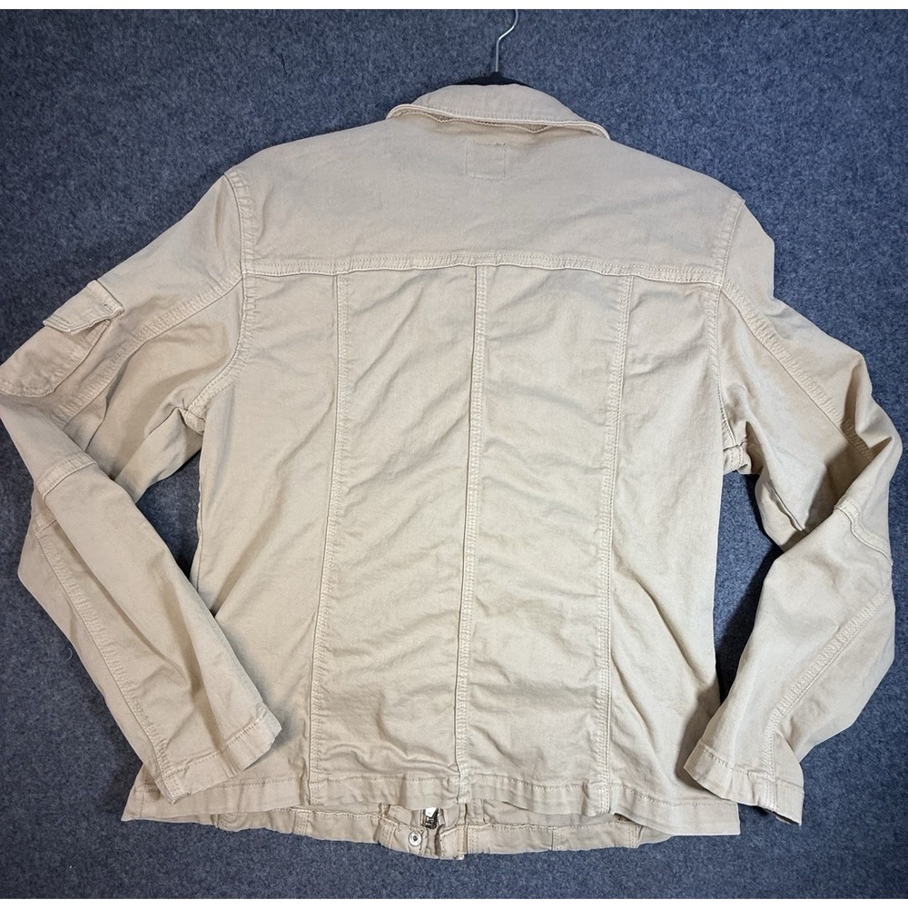 Kensie Jeans Women's Utility Field Jacket Size L Tan Cotton Blend - Picture 7 of 7
